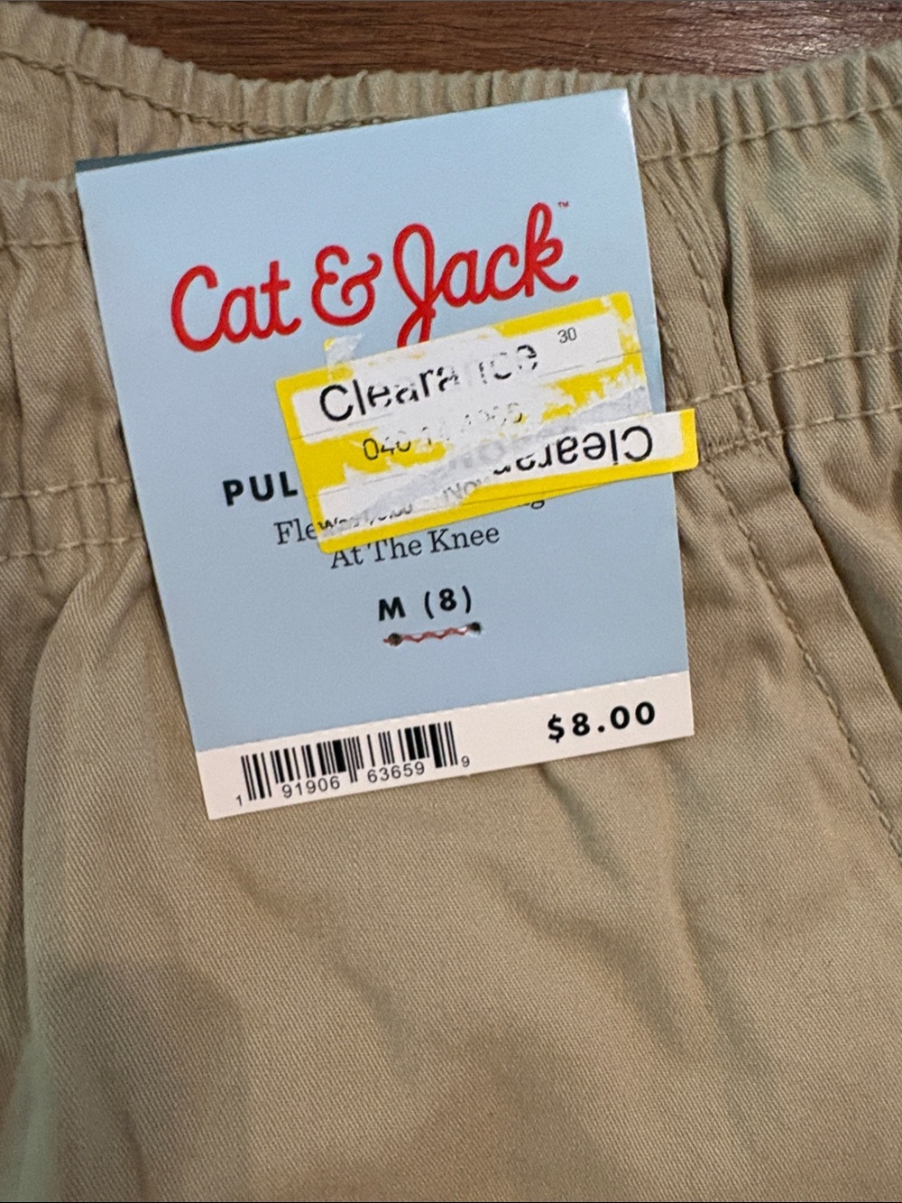 Cat & Jack Kids Pull-On Shorts - Light Blue & Khaki - Picture 4 of 8
